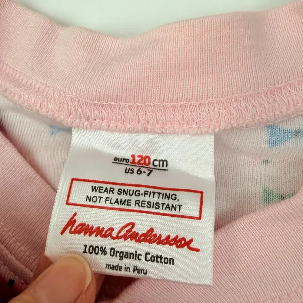 Hanna Andersson Pink Bows One Piece Union Suit Pajamas